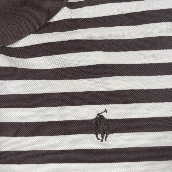 Ralph Lauren Polo‎ Golf Brown Striped Short Sleeve Pima Cotton Mens XL - Picture 4 of 7